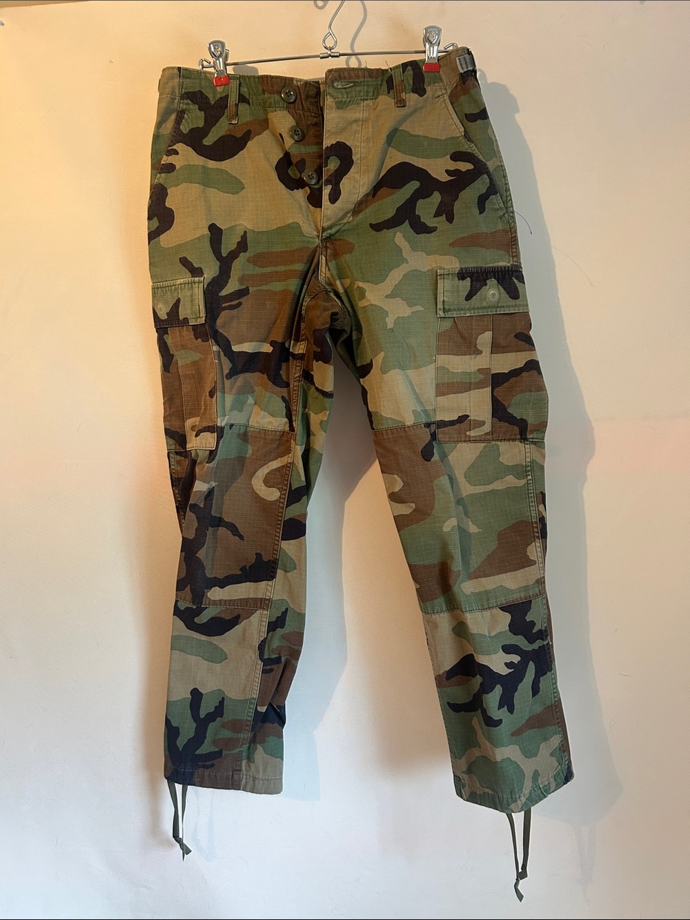 Men's BDU M 81 Camo Cargo Pants - Green Woodland Small Short